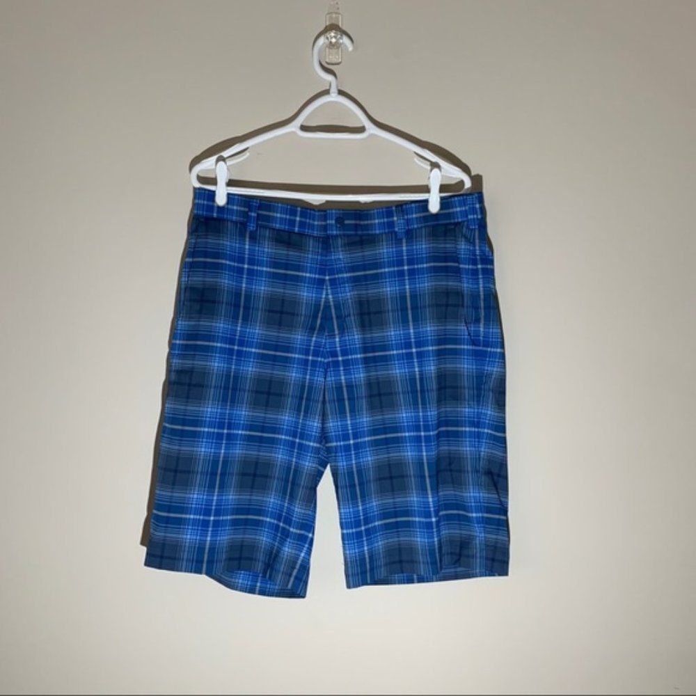 Nike Golf blue plaid shorts